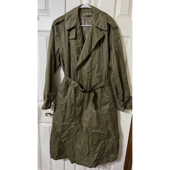 VTG 60S Men’s 36L, Military Army Green  Lightweight RAINCOAT Shower Hat IBERIA - Picture 2 of 7